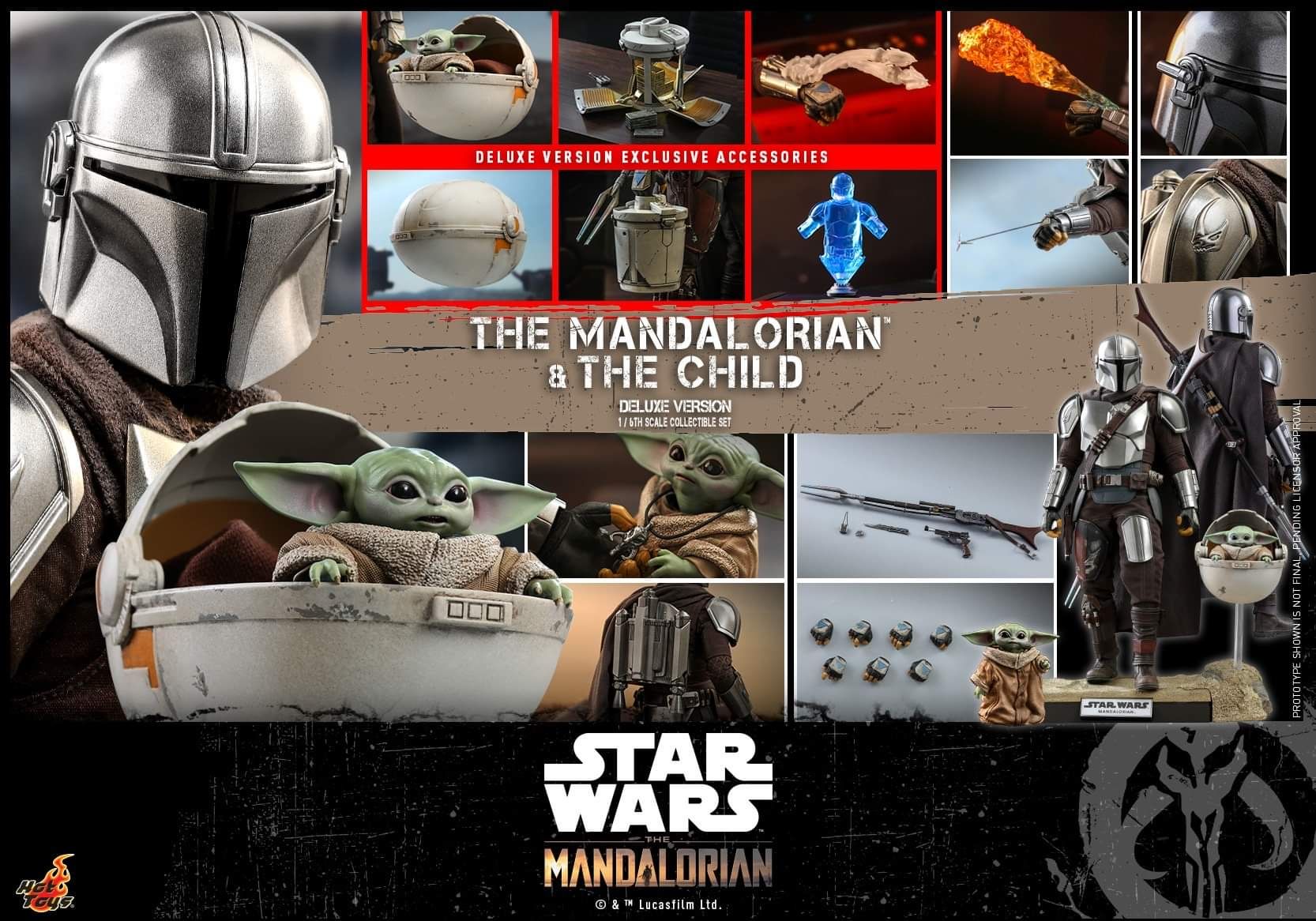 Hot Toys Debuts The Mandalorian and Baby Yoda Deluxe Figure Set