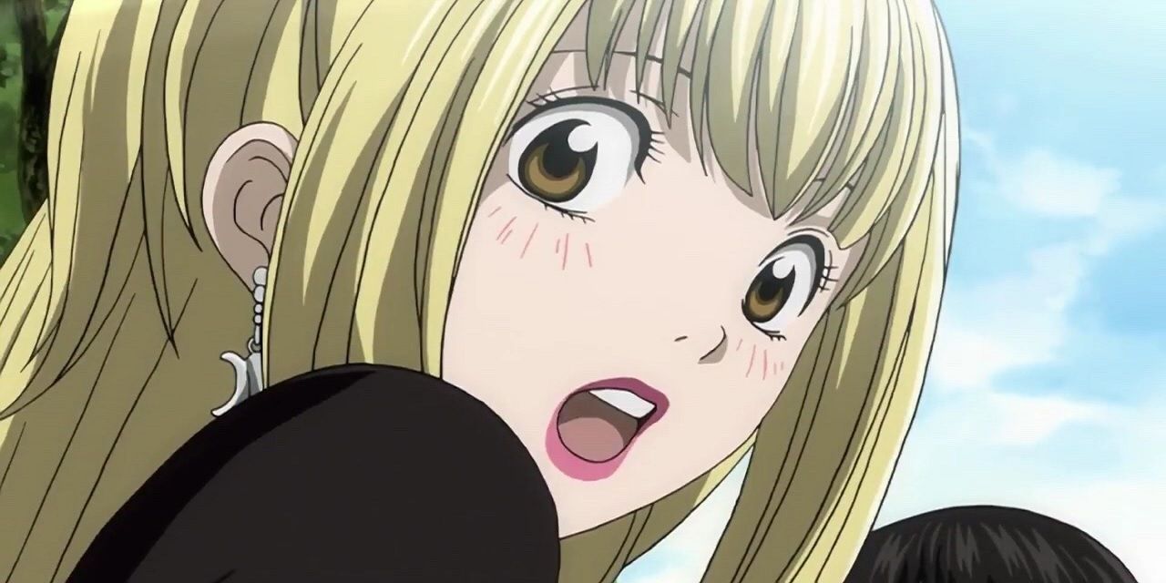Misa from Death Note looking surprised .