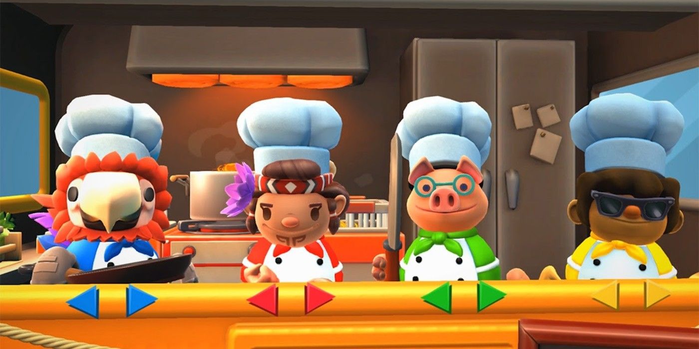 Overcooked 2 characters in the kitchen
