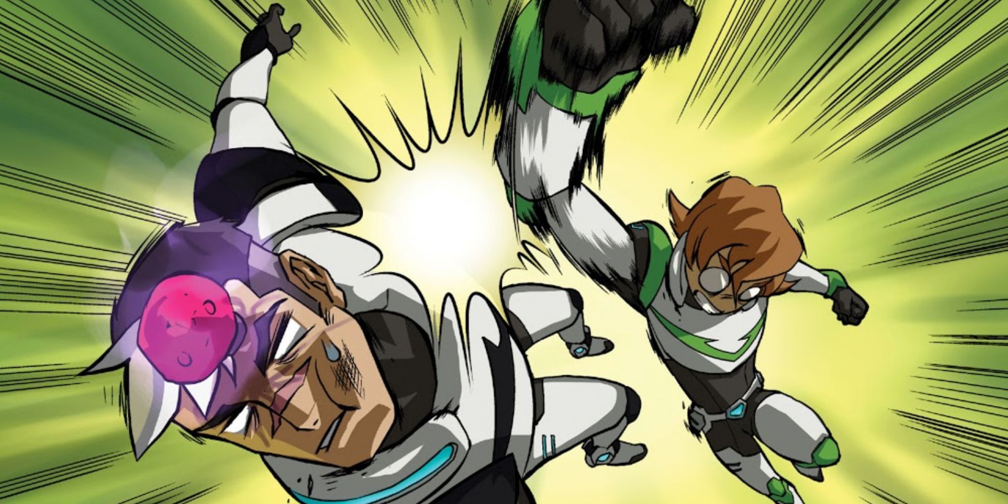 Pidge Defeating Shiro In Voltron Legendary Defender Comics