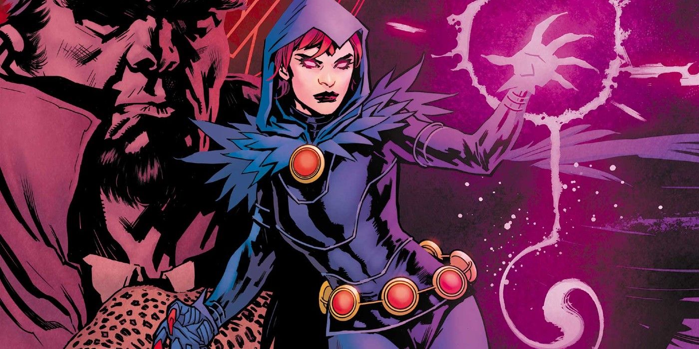 Raven uses dark magic in DC Comics.
