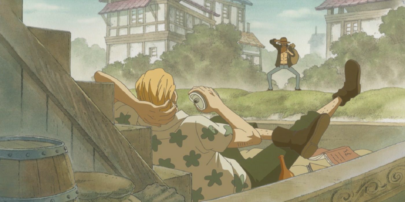 Silvers Rayleigh meeting Gol D. Roger for the first time in a One Piece flashback