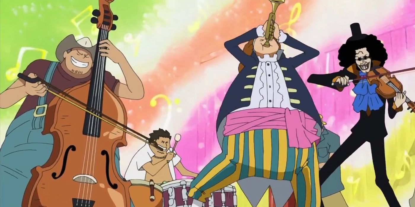 The Rumbar Pirates playing music in One Piece
