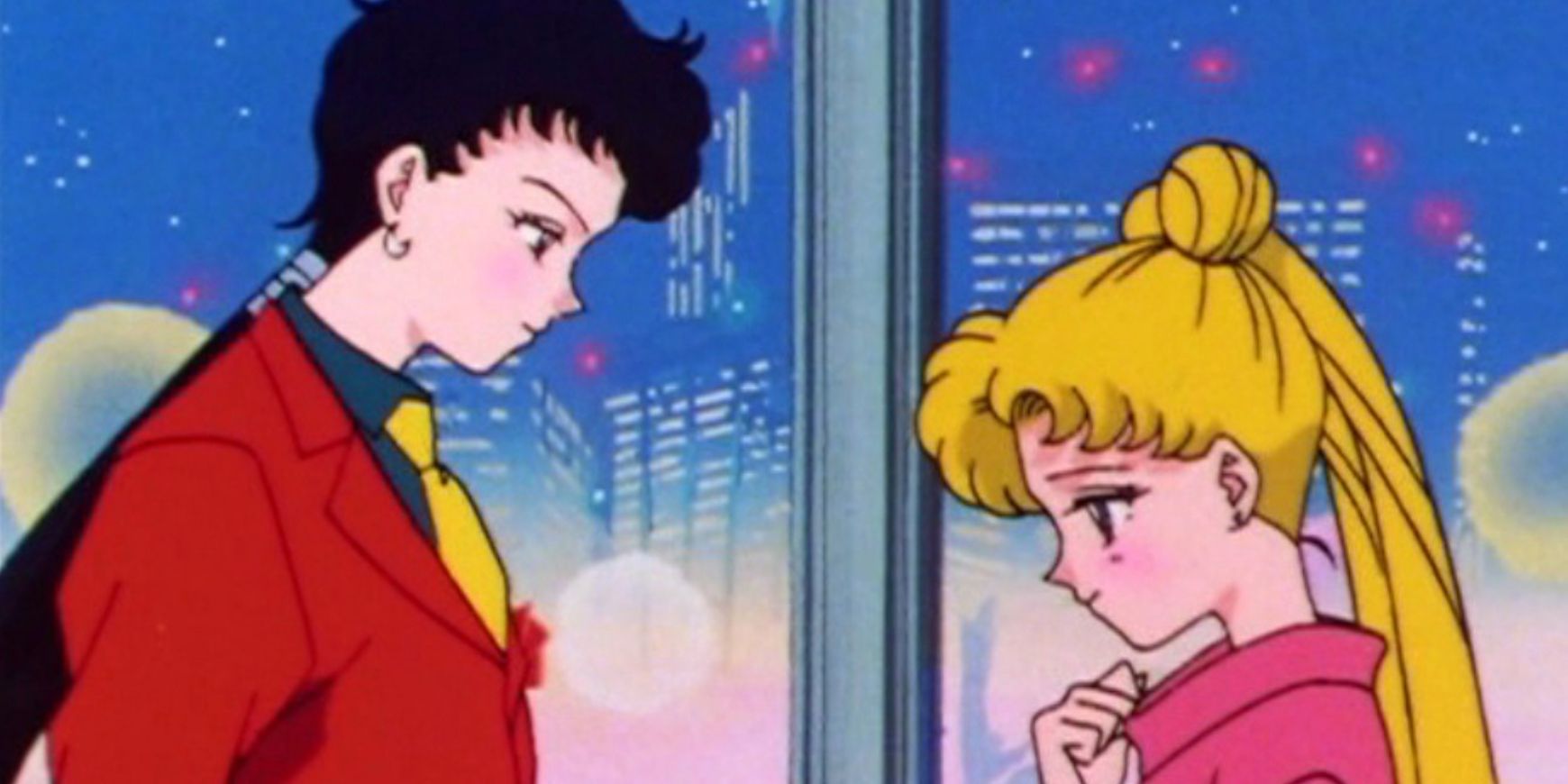 Seiya and Usagi in Sailor Moon.