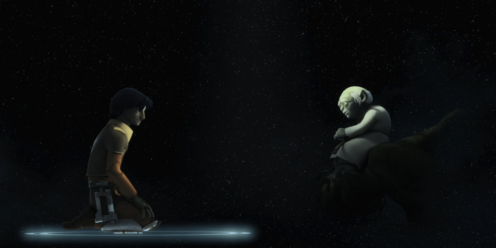 Yoda and Ezra in Star Wars Rebels