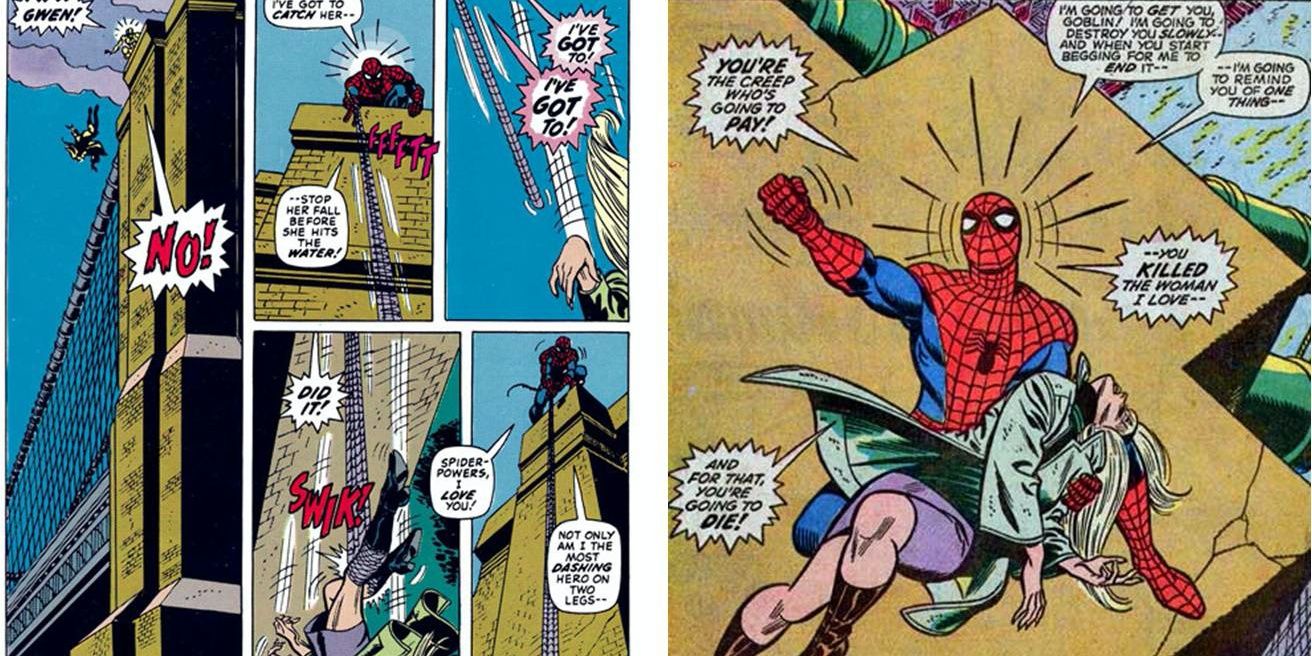 Panels from The Night Gwen Stacy Died