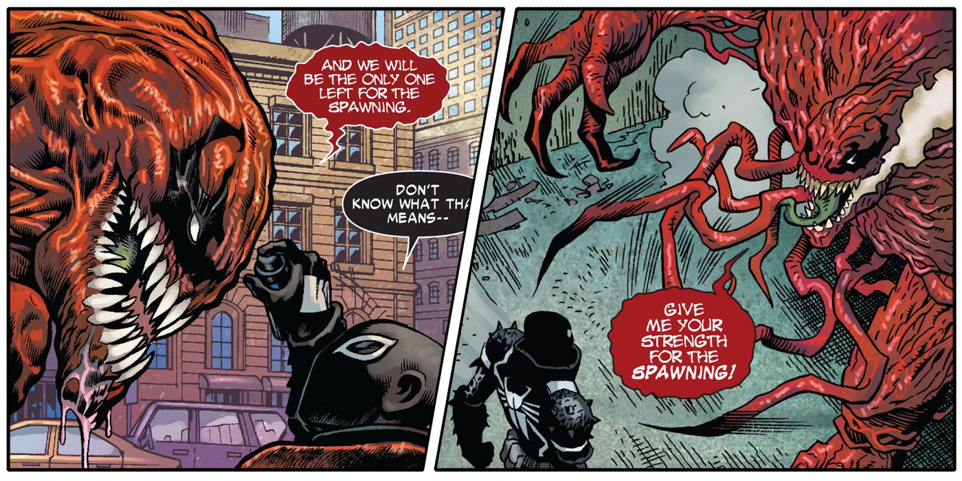Agent Venom vs Toxin and talking about The Spawning split image