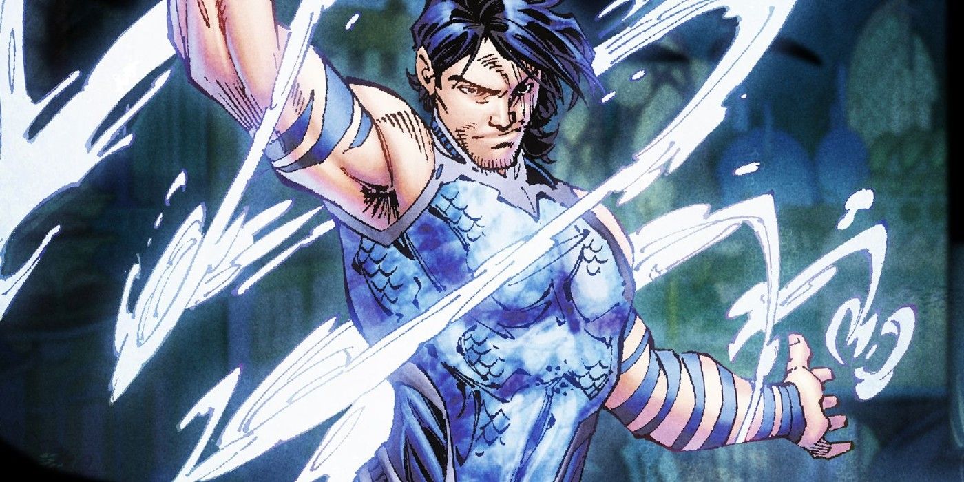 Tempest from DC Comics using his magical abilities