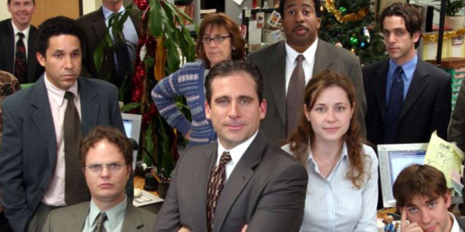 The Office promo shot for Season 2 featuring main cast