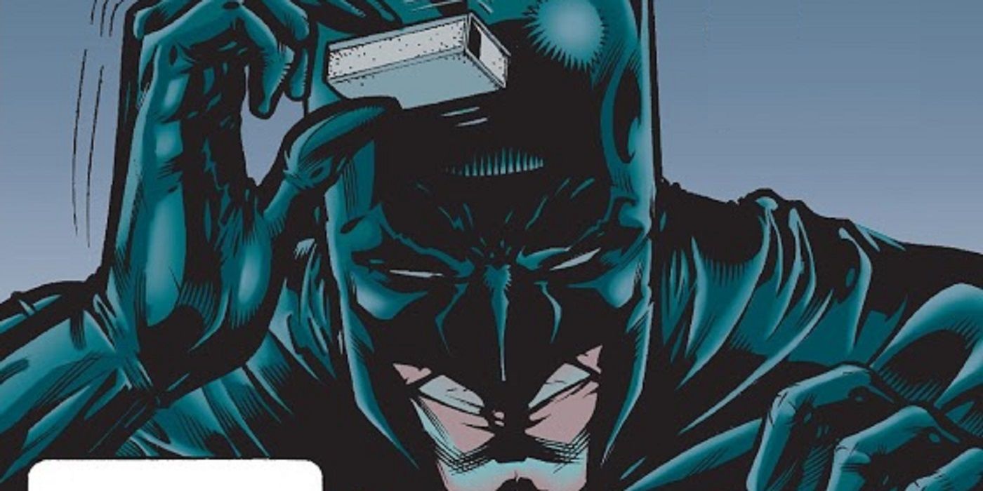 Batman holding a matchbox