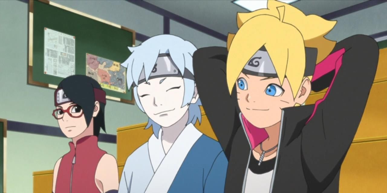 Team 7 sits together in Boruto