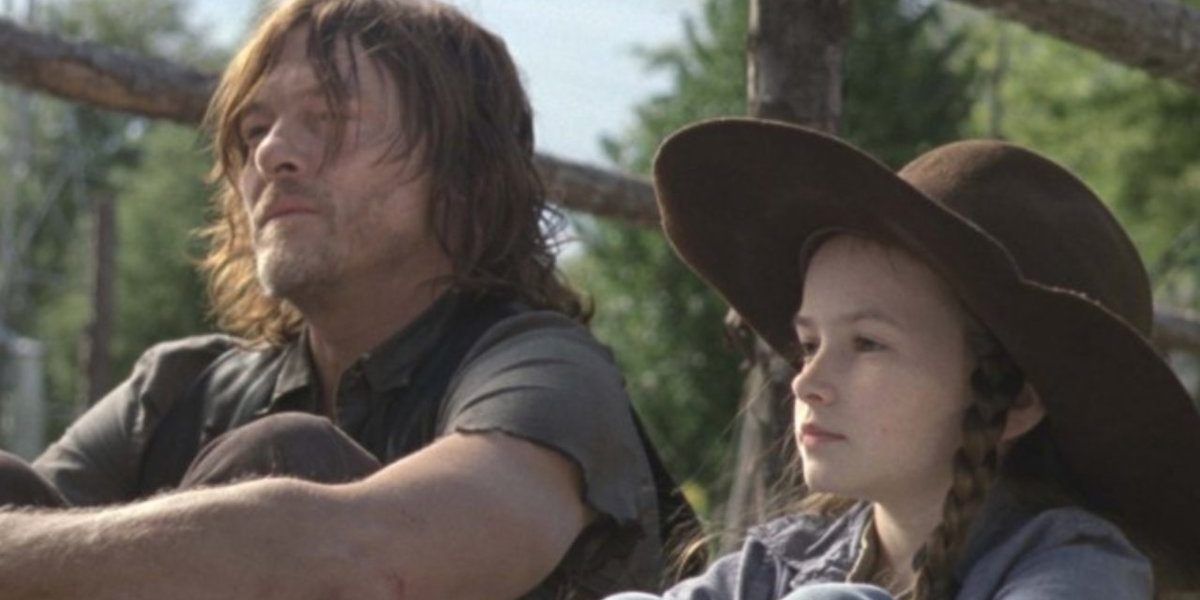Daryl and Judith from The Walking Dead