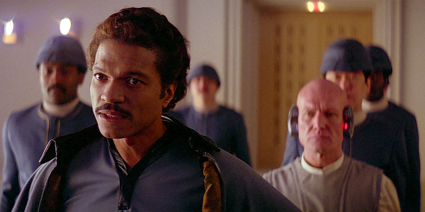 Lando and Lobot in Star Wars: The Empire Strikes Back