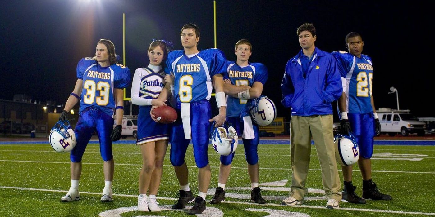 Players, coach, and cheerleader from Friday Night Lights