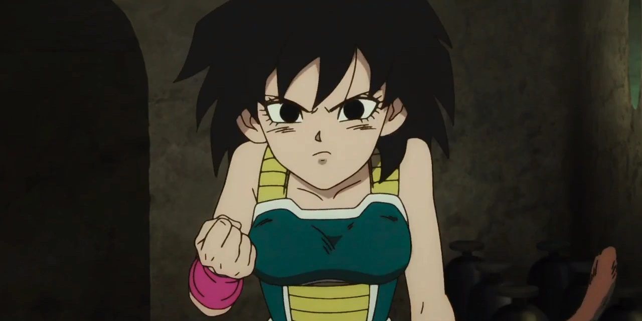 Gine, mother of Goku and wife of Bardock, during a Dragon Ball film