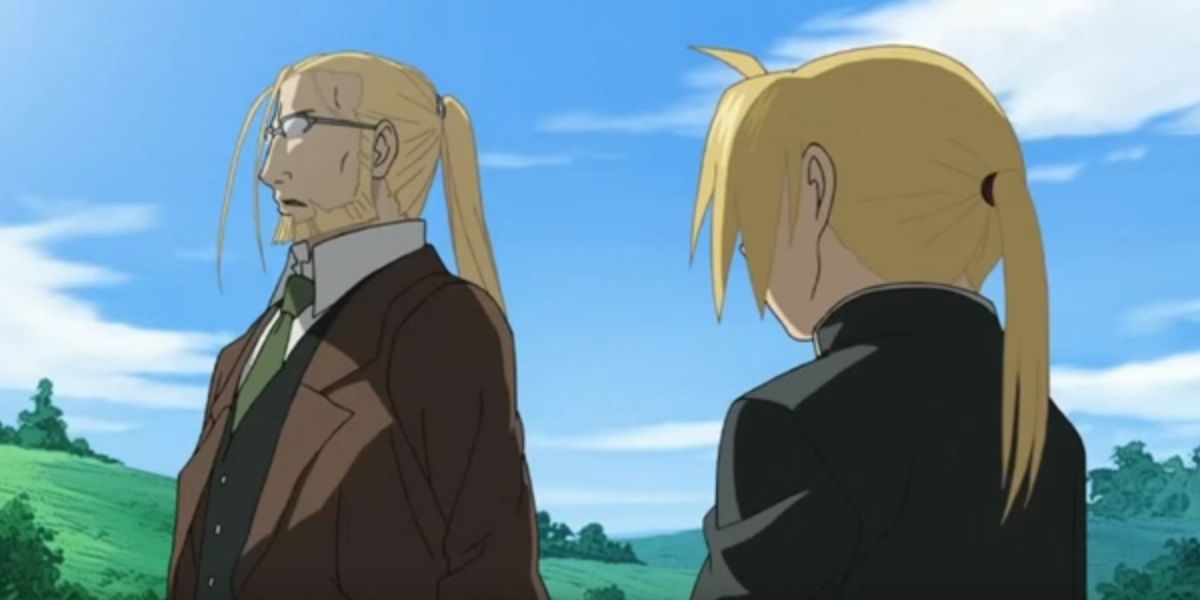 Hohenheim with Ed in Fullmetal Alchemist