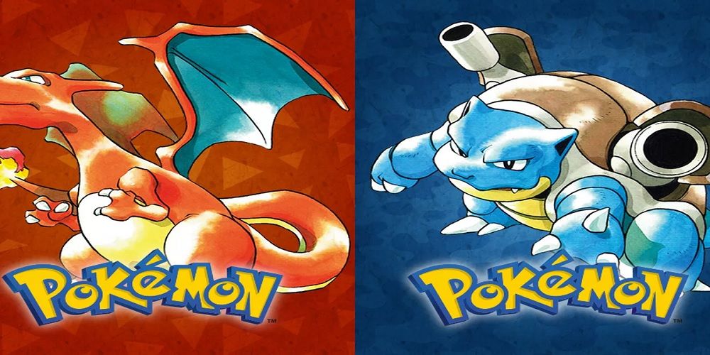 The covers of Pokemon Red and Pokemon Blue