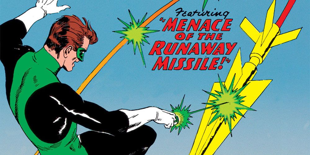 DC Comics' Showcase 22, with Hal Jordan trying to stop a yellow missile