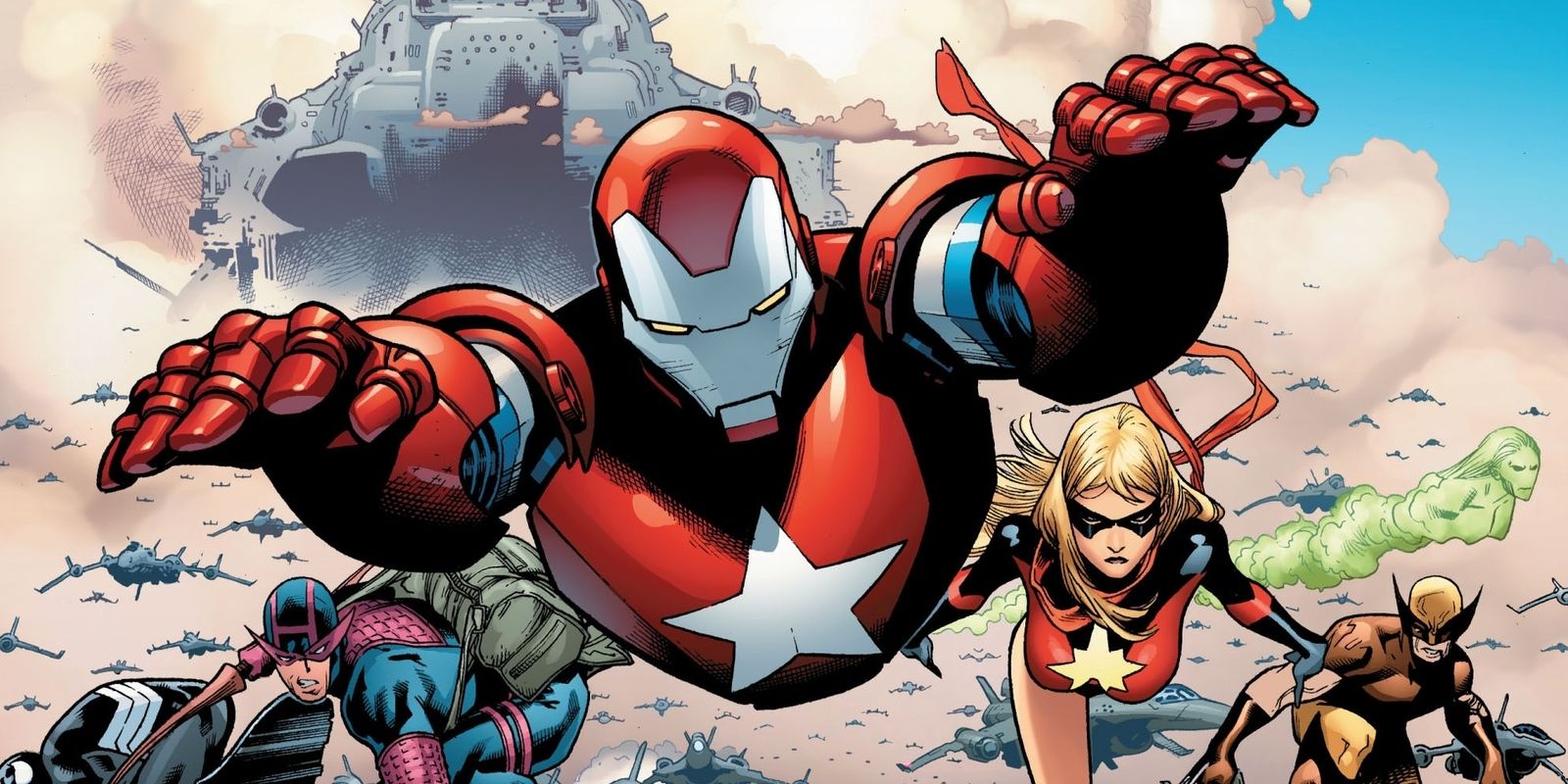 Iron Patriot leads the Dark Avengers, HAMMER, in Marvel Comics