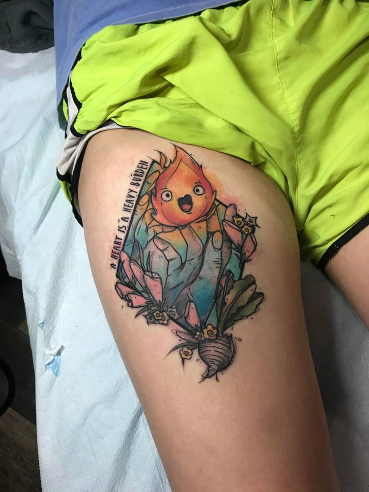 Howl S Moving Castle 10 Best Fan Tattoos Based Off The Studio Ghibli Movie Howl S Moving Castle 10 Best Fan Tattoos Based Off The Studio Ghibli Movie