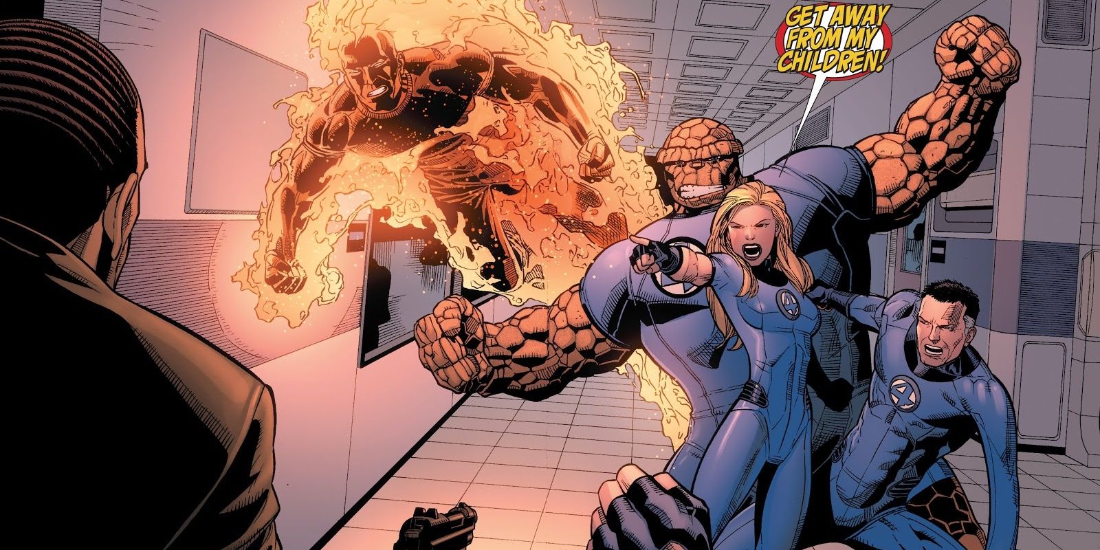 Fantastic Four defend The Baxter Building From An Intruder