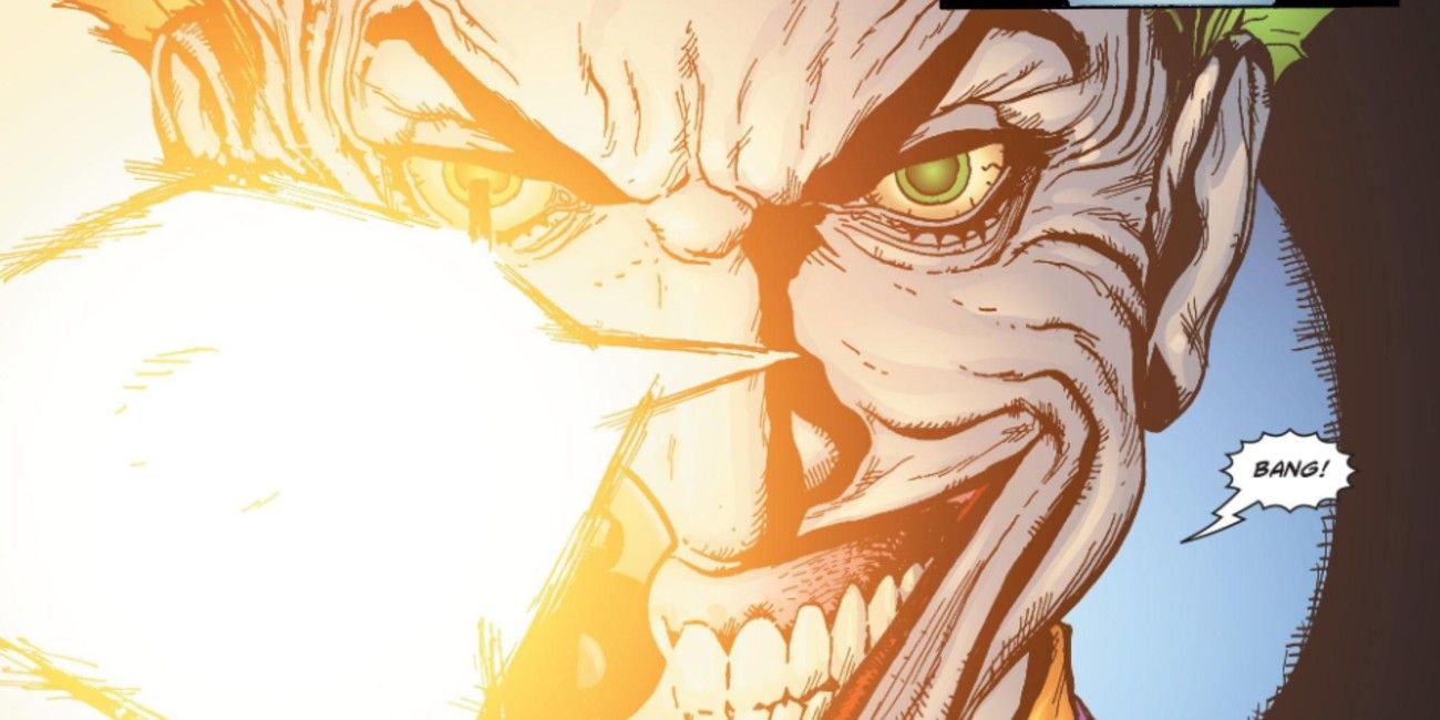 The Joker fires a gun in Batman: The Man Who Laughs in DC Comics