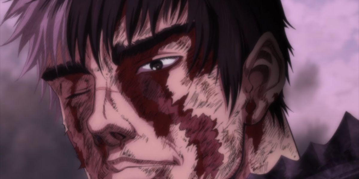 guts is wounded in the berserk anime