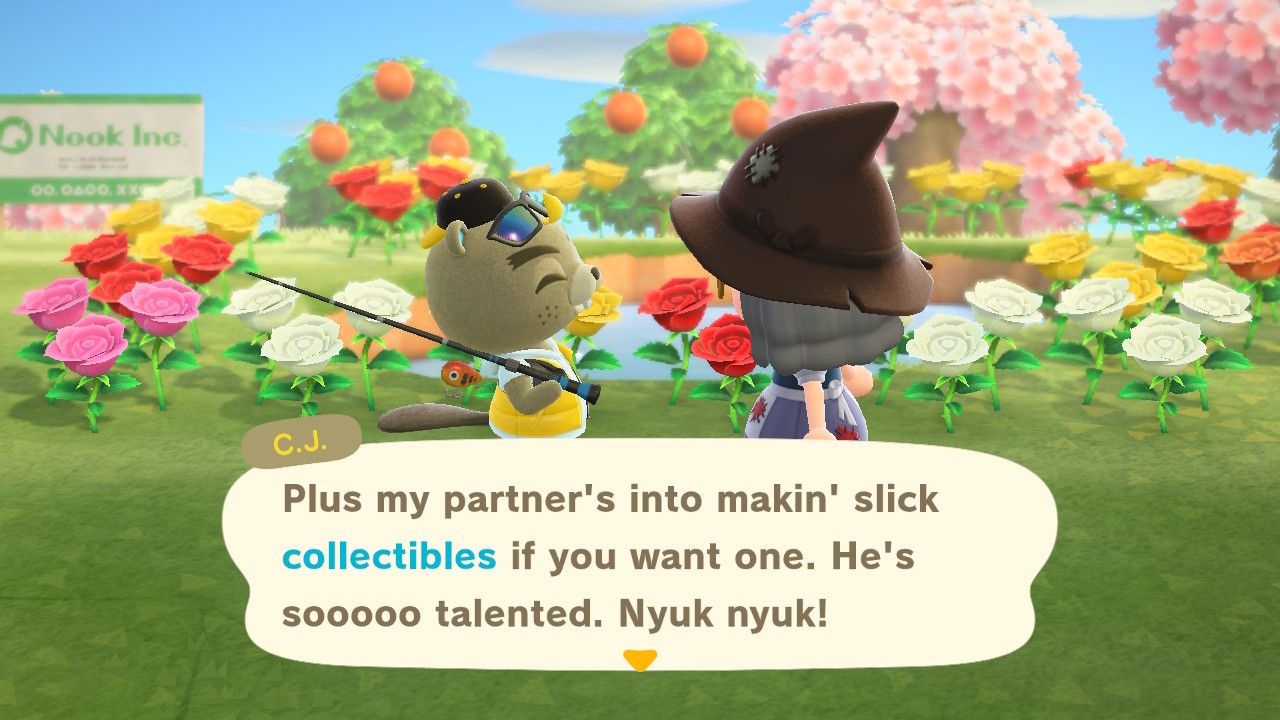 C.J. refers to Flick as his partner in Animal Crossing: New Horizons