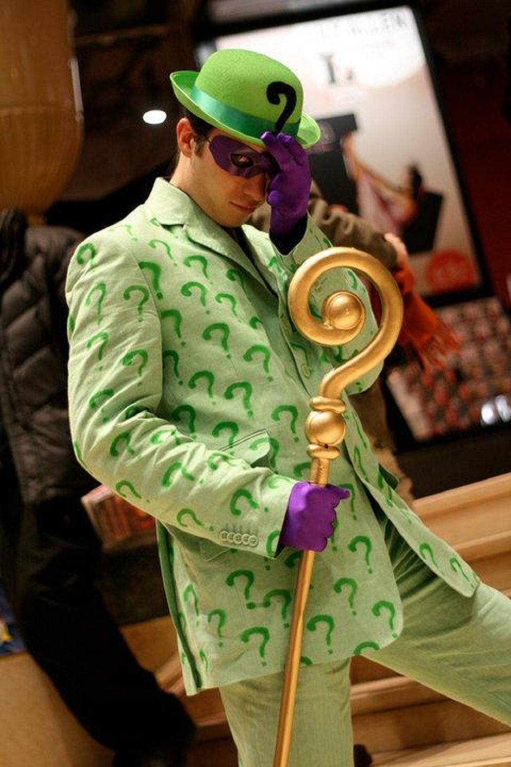 Riddler Green Cosplay Mask