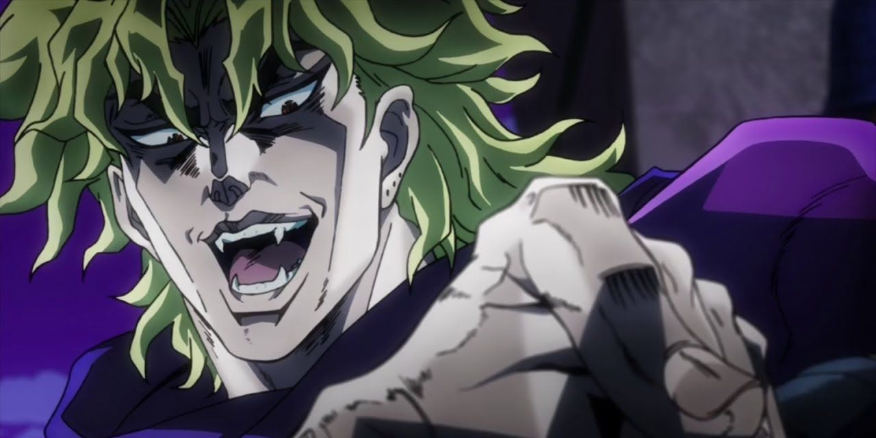 Dio Brando cackles a sinister cackle