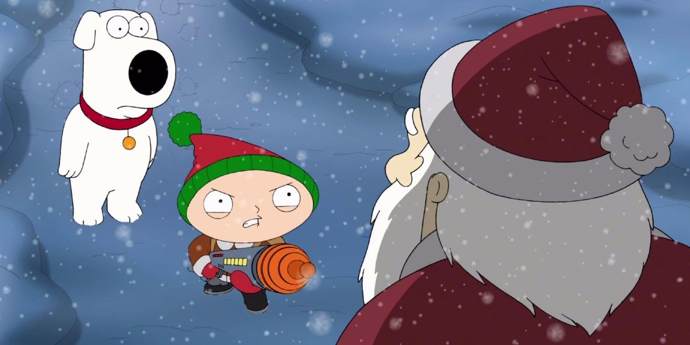Brian, Stewie, and Santa in Family Guy