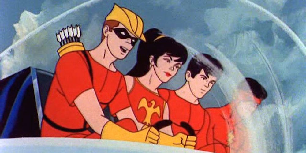 Speedy, Wonder Girl, Aqualad and Kid Flash from Filmation