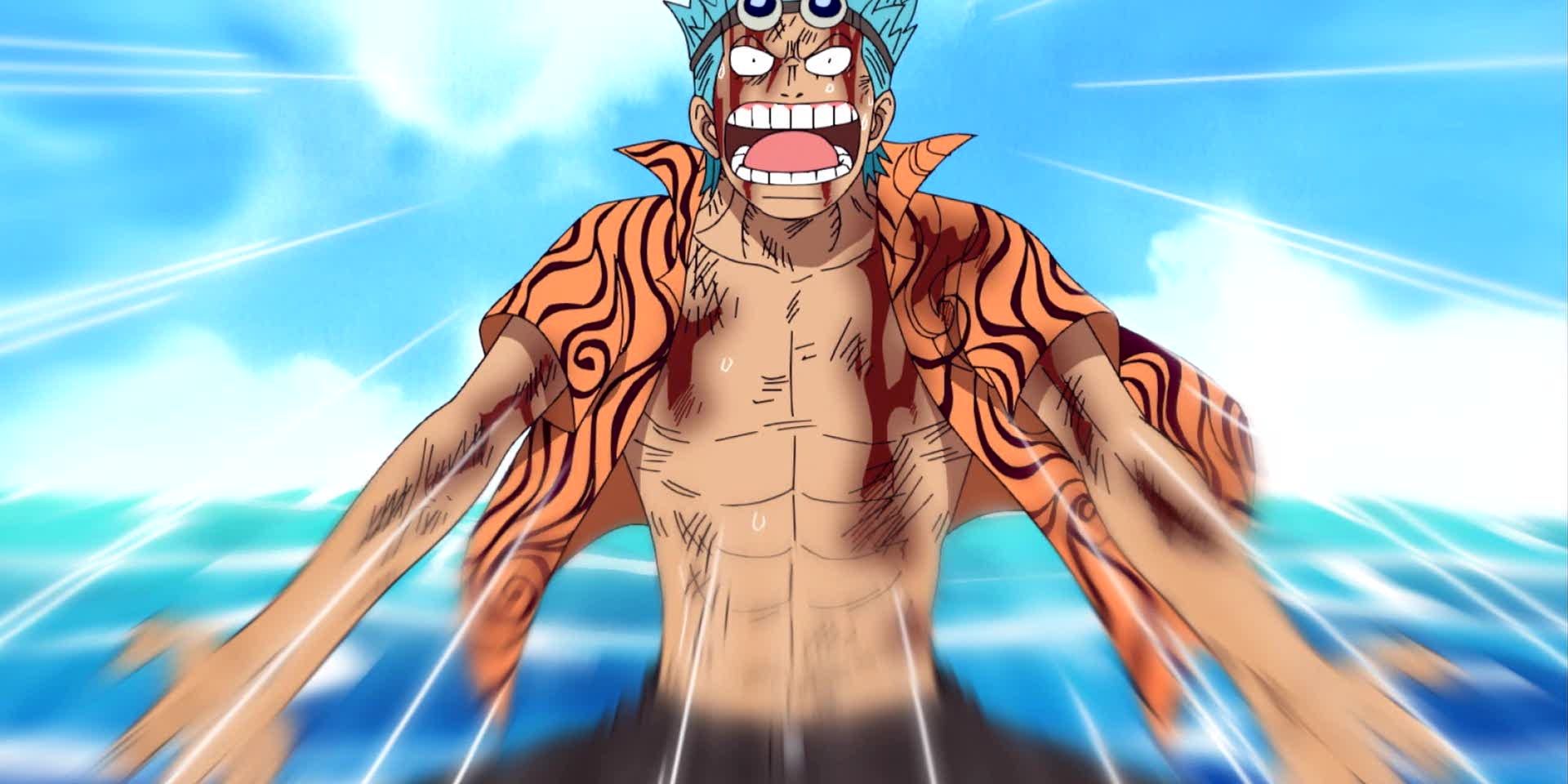 franky yelling in one piece