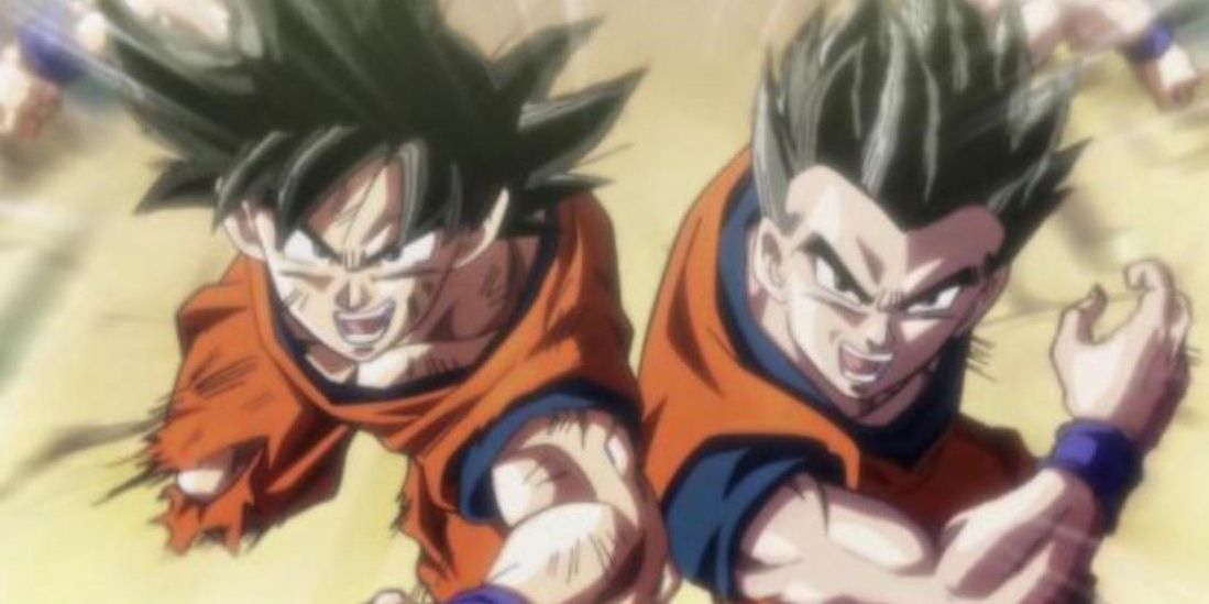 Anime Goku and Gohan in Tournament Of Power Cropped