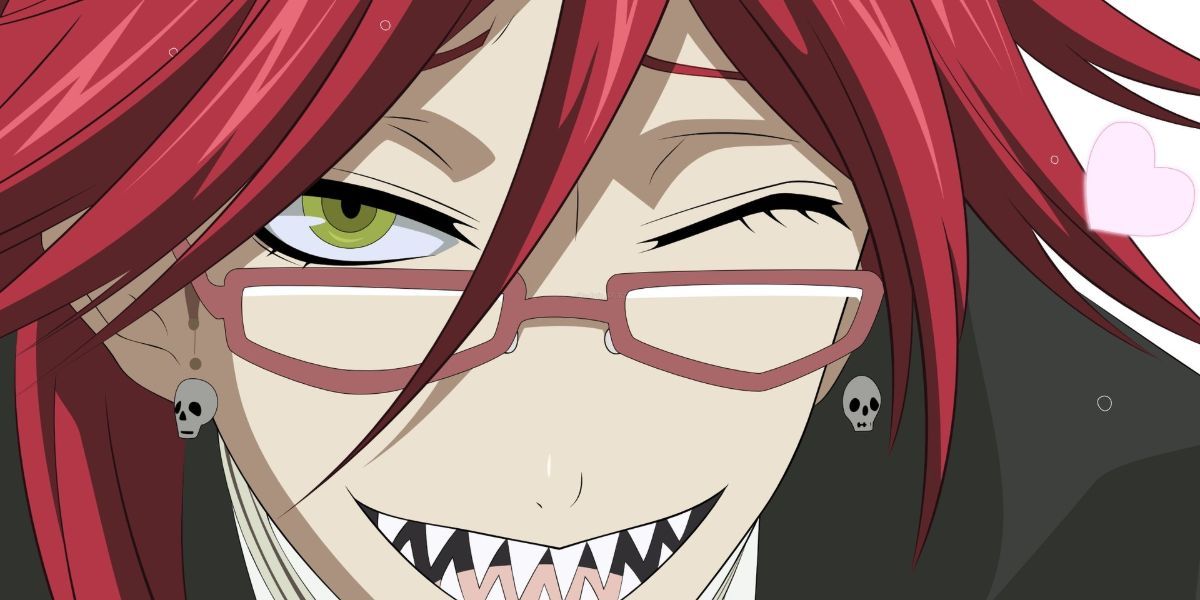 Shinigami Grell Acts Coy In Black Butler Anime