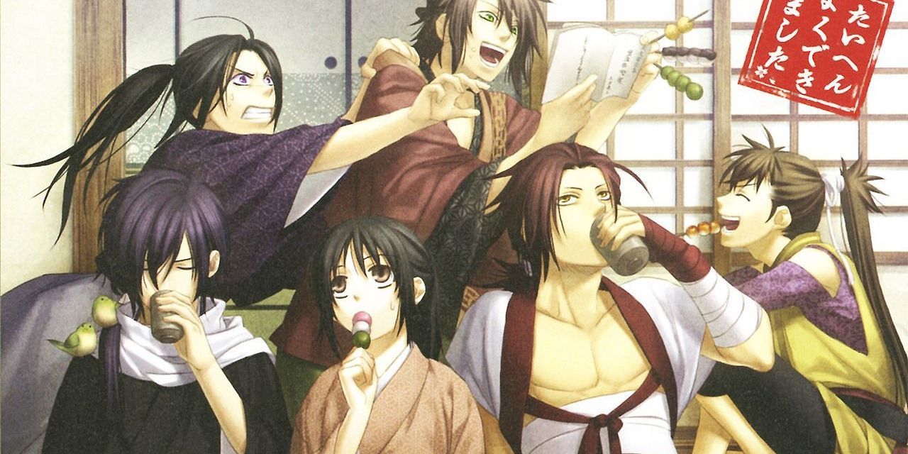 The cast of Hakuouki: Demon of the Fleeting Blossom, a reverse harem anime set in an alternate version of Japan in 1863