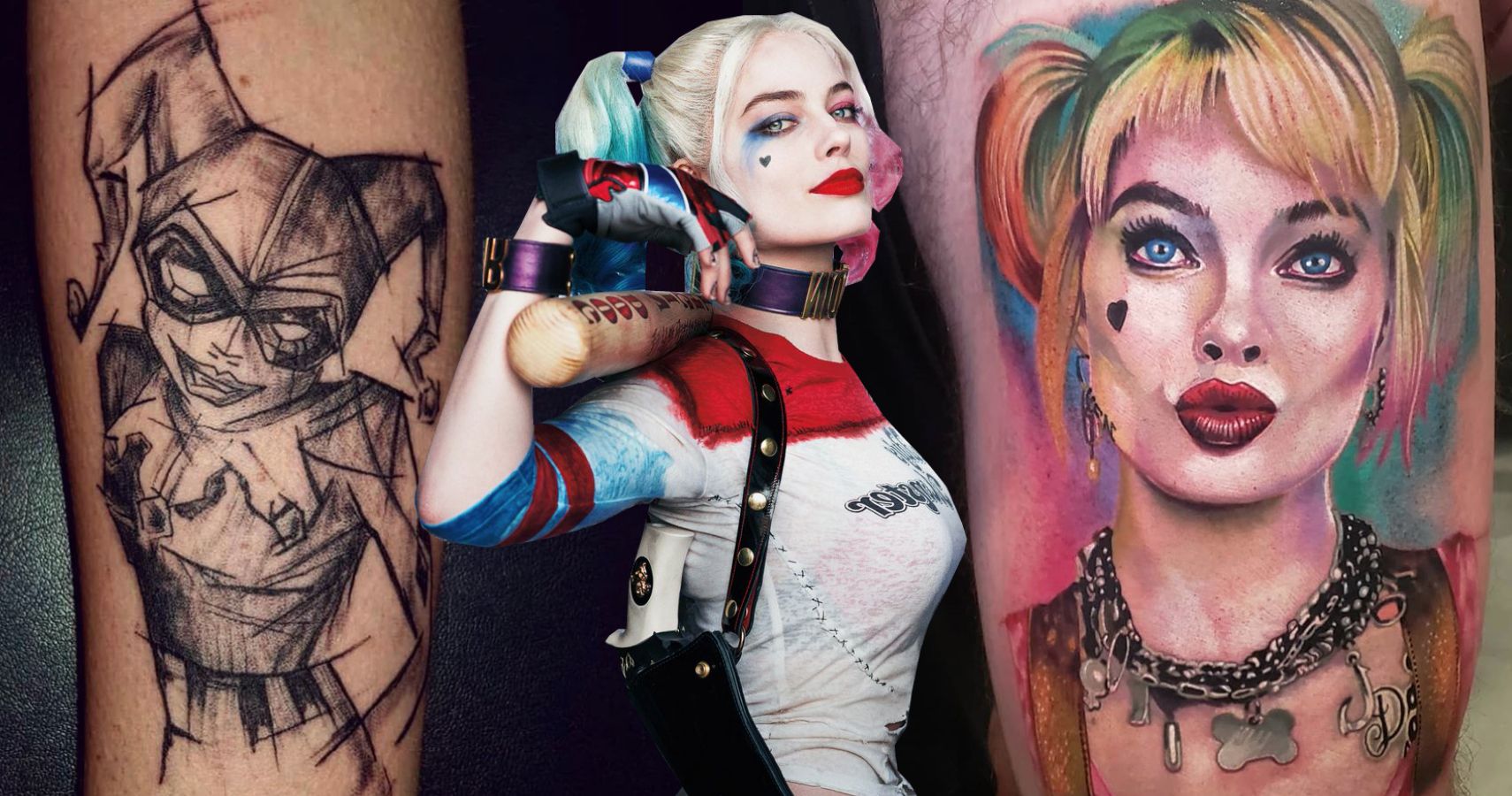 TASROI 5 Sheets Harley Quinn Tattoo Stickers For Women Men Adults Fake  Joker Harley Quinn Tattoos Suicide Squad Birds of Prey Temporary Tattoos  Halloween Face Makeup Harley Quinn Costume Accessories