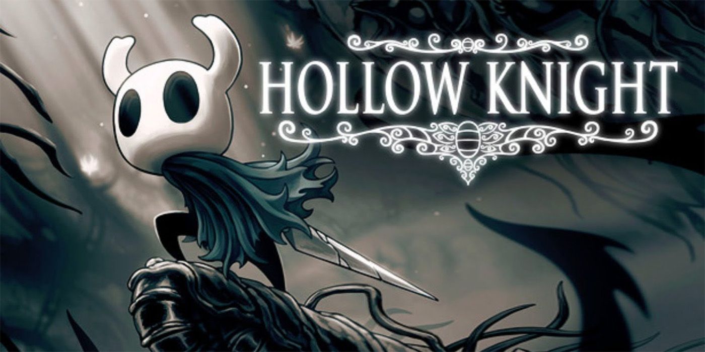 Hollow Knight promo art featuring the titular protagonist wielding his needle sword.