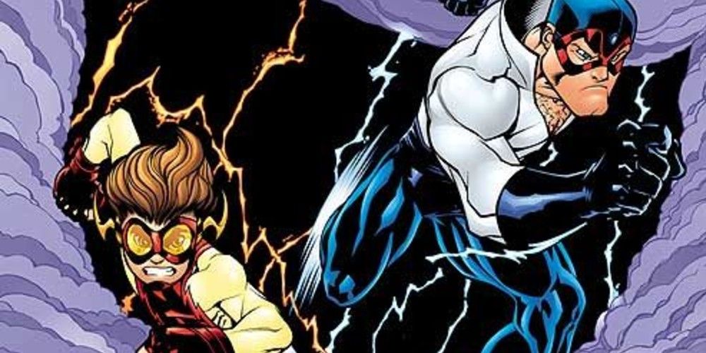 Impulse and Max Mercury, speedster heroes of DC Comics