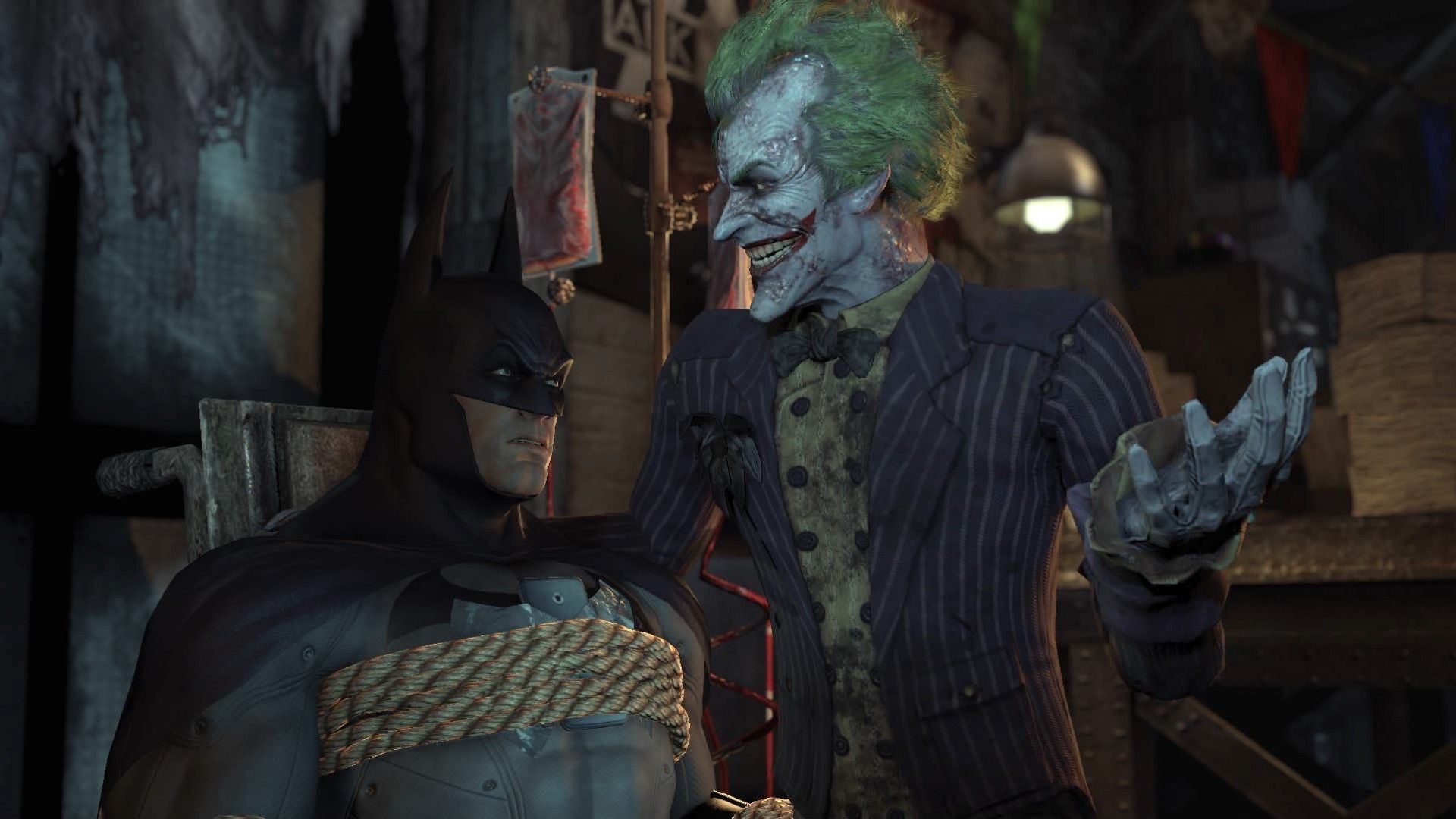 joker and batman in arkham city