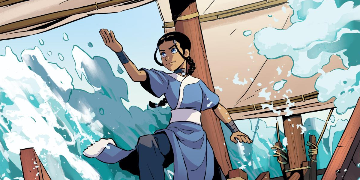 Katara commands the water in Avatar: The Last Airbender