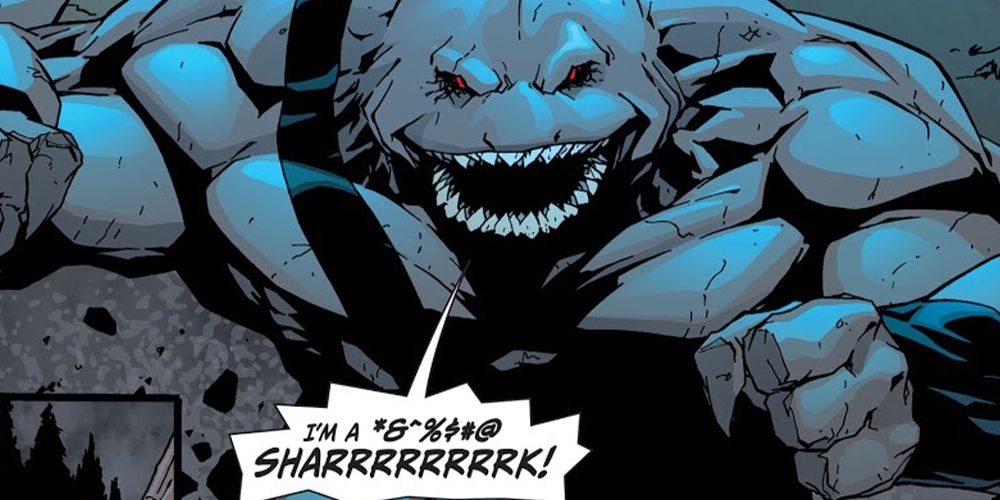 King Shark attacks in DC Comics