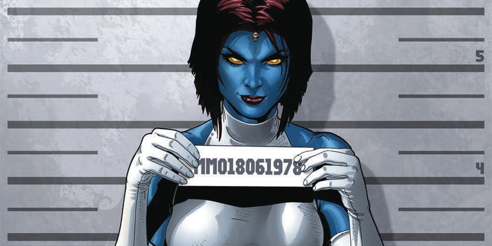 Mystique in prison as seen in Marvel Comics.