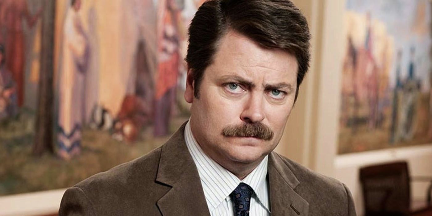 Nick Offerman as Ron Swanson on Parks and Recreation