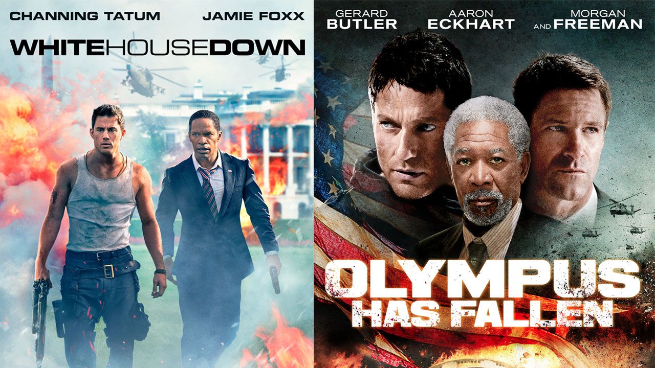 The twin films Olympus Has Fallen and White House Down.