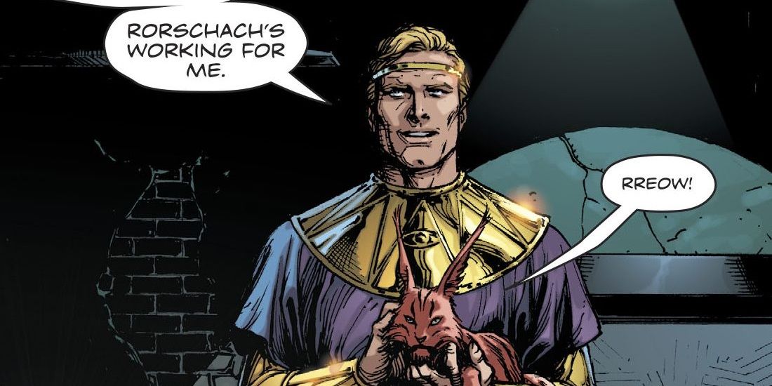 Ozymandias segura seu gato em Watchmen DC Comic