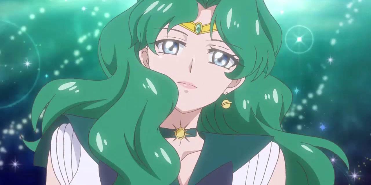 Sailor Neptune surrounded by bubbles in Sailor Moon Crystal