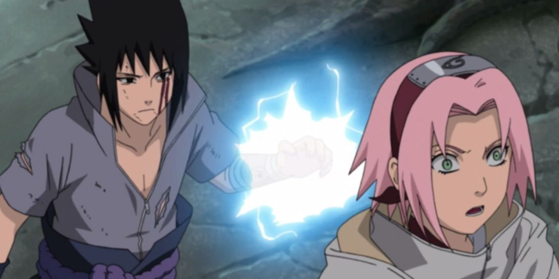 Sasuke tries to kill Sakura in Naruto Shippuden