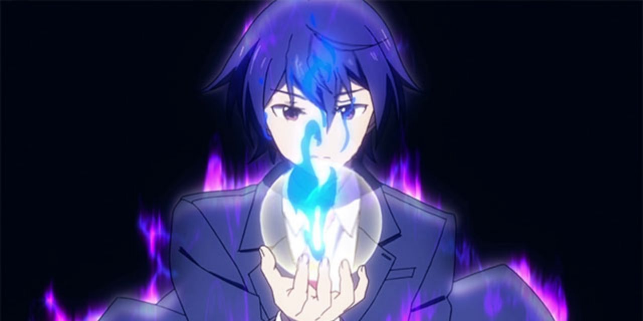 Shin Wolford from Wise Man's Grandchild charging up his special Blue Flame spell.