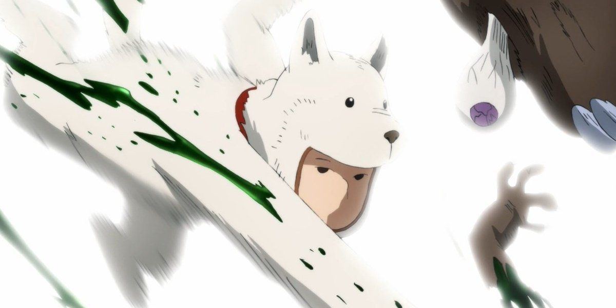 watchdog man from one punch man defeating a monster